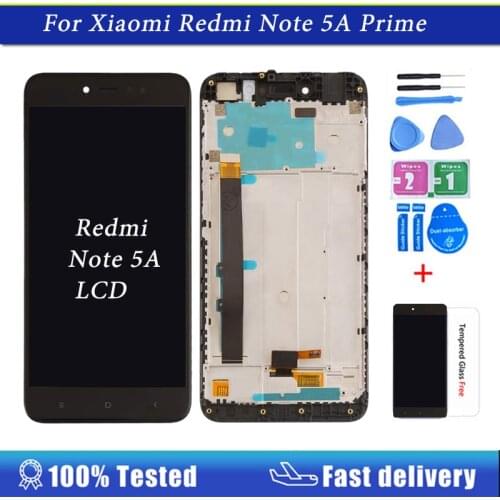 5.5" Original LCD For XIAOMI Redmi Note 5A LCD Display Touch Screen With Frame for Xiaomi Redmi Note 5A Prime LCD Y1 / Y1 Lite