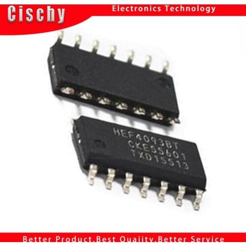 10PCS HEF4093BT SOP14 HEF4093 HCF4093 CD4093BM Logic gate Quad NAND Schmitt 2-input trigger New Original