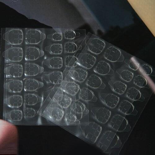 24pcs Double Sided False Nail Art Adhesive Tape Glue Sticker DIY Tips Fake Nail Acrylic Manicure Gel Makeup Tool