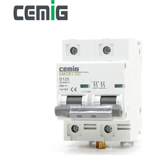 2P DC 500V Circuit Breaker MCB 80A to 125A For Solar System Cemig SMGB1-DC500V