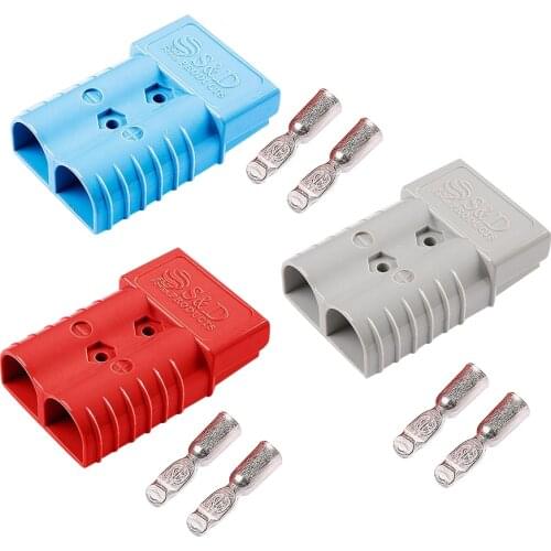 600V 175A Plug Connectors Double Pole with Copper Contacts for Solar Panels Caravans Battery Electrical Power Cables Connectors