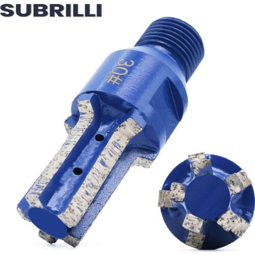 SUBRILLI Diamond Cnc Finger Bit D21mm Stone Hole Slab Drilling Milling Cutter Trimming With 1/2" Gas Thread