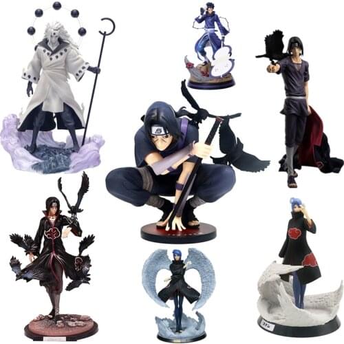 2021 New Naruto Figure Model Flame Jue Sano Uchiha Itachi Sasuke Nine Tails Naruto Kakashi Ninja Figure Gift