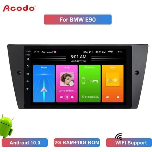 ACODO 2G RAM 16G ROM Android 10.0 Car Radio Multimedia Player For BMW E90 Navigation GPS 2 Din