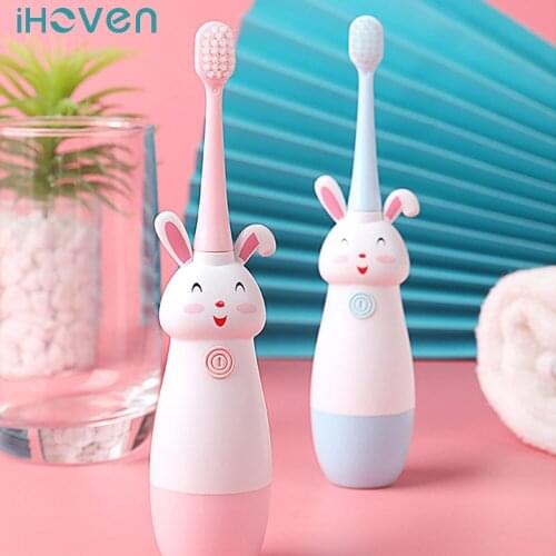 Children Electric Toothbrush Cartoon Pattern Kids with Soft Replacement Head Soft Bristles Waterproof Oral Clean Tooth brush