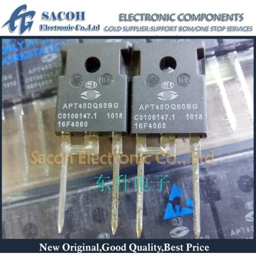 New Original 10PCS/Lot APT40DQ60BG 40DQ60BG or APT40DQ60BCTG TO-247 40A 600V Ultrafast Recovery Diode