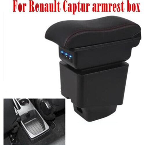 For Renault Captur II armrest box central Store content box with USB interface