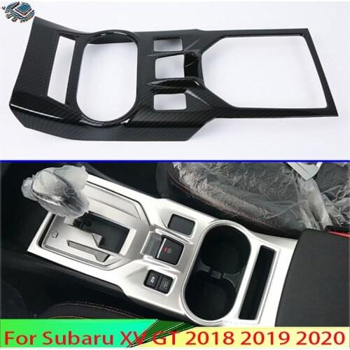 For Subaru XV 2018 2019 Car Accessories Gear Shift Panel Center Console Cover Trim Frame Car Styling Sticker