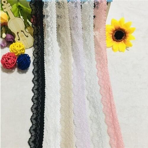 NS2151 2.5cm Wide Elastic Stretch Lace Trim Lace for Fashion Custom