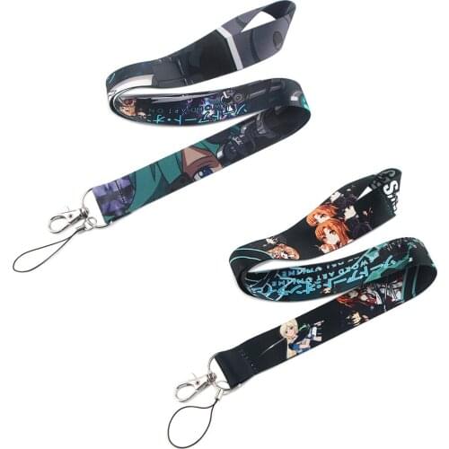 JF0232 Anime Sword Cartoon Keychain Neck Strap Lanyards for Keys ID Card Passport Gym Phone USB Badge Holder DIY Hanging Rope