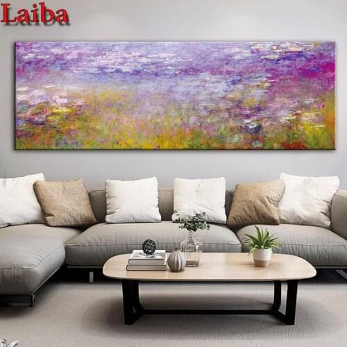 Monet Water Lilies Diamond Painting animals Full Drill Novelty DIY Mosaic Embroidery 5D Cross Stitch big size home decor gifts