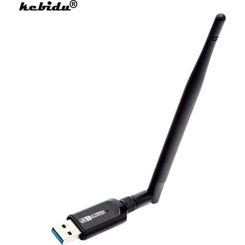 Kebidu Wifi 1200Mbps USB 3.0 Wireless Wifi Adapter 2.4Ghz/5Ghz Dual Band Antenna Network Card RTL8812BU For Laptop PC Computer
