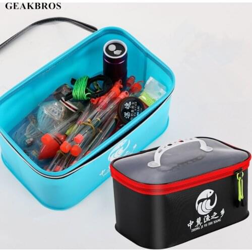 Portable Waterproof Fishing Tackle Box Fishing Bucket Fish Bait Lure Line Tool Storage Multifunctional Hook Gear Accessory Box