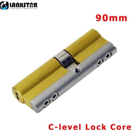 LANXSTAR 90mm Brass 304 Stainless Steel 8Keys Cylinder Anti-theft Door Lock C Grade Copper Lock Security Core C-level Lock Cores