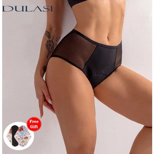 Period Panties Sexy Hi-Waist Woman Menstrual Underwear Four Layer Leakproof Physiological Underpants Recommend Dropshipping
