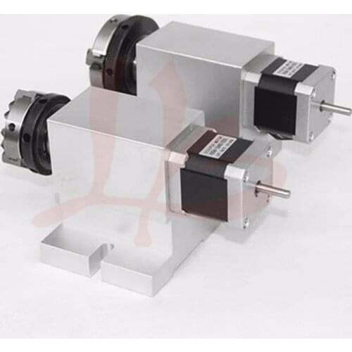 No Tax to Russia, Rotary Axis 3 jaw Chuck 65mm CNC 4th axis harmonic drive for 3D Engraving Machine