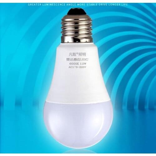 PIR Motion/Sound Sensor LED Bulbs 220V E27 Smart Lamp Stairs Hallway Night Security Lamps 3W 5W 7W 9W 12W Emergency Lightings