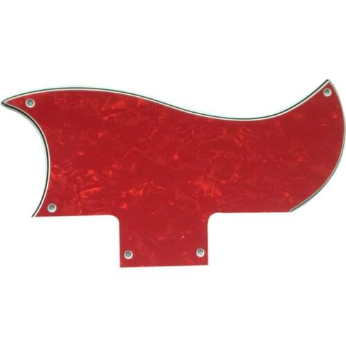 Pleroo Custom Guitar pickgaurd - For 61 SG Guitar Pickguard Scratch Plate , 4 Ply Red Pearl