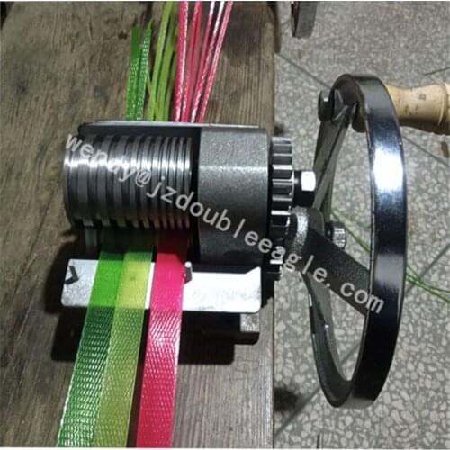 Easy to operate commercial small manual PET strap splitting machine/hand plastic belt special cutting machine for knitting