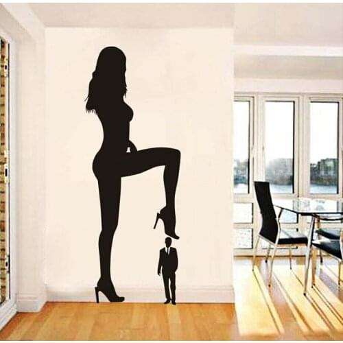 Sexy woman Wall Sticker Bedroom Sex Women Stronger Than Man Wall Decals Modern Removable Home Bedroom Decoration Wallpaper C589