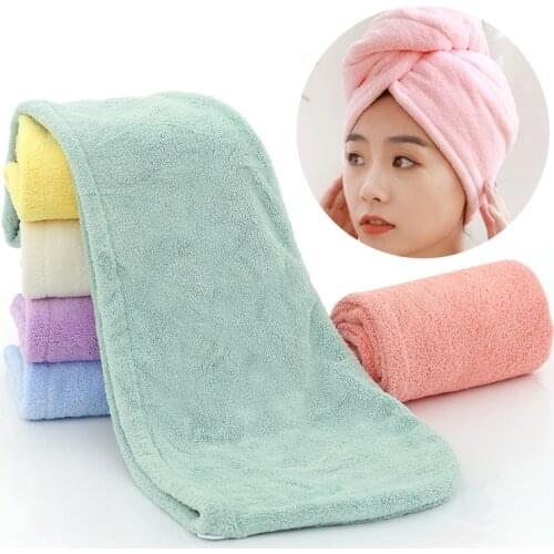 Girls Dry Hair Cap Coral Hair Washing Towel Super Absorbent Towel Women Quick Dry Hair Towel Cartoon Bath Cap