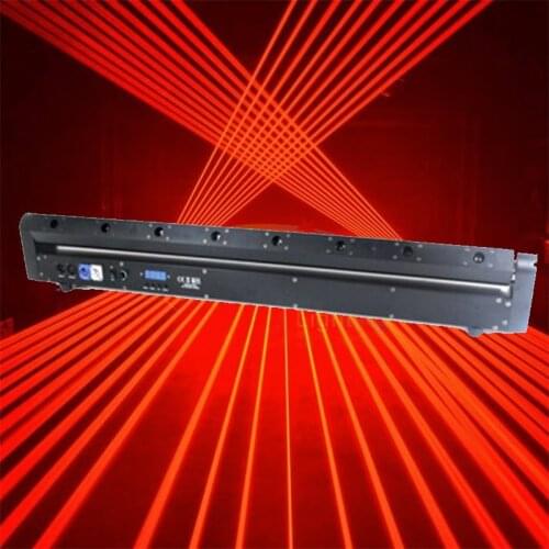 Rough beam single red or green eight eyes beam scanning 8 head 8 hole moving head laser laser lamp KTV bar Wedding Show