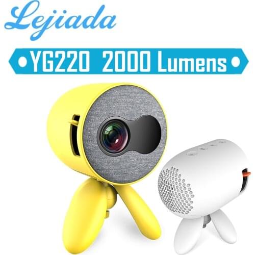LEJIADA YG220 LED Projector 1080P Portable Power Bank Support HDMI Proyector Home Theater Mini Beamer Multimedia Video Player