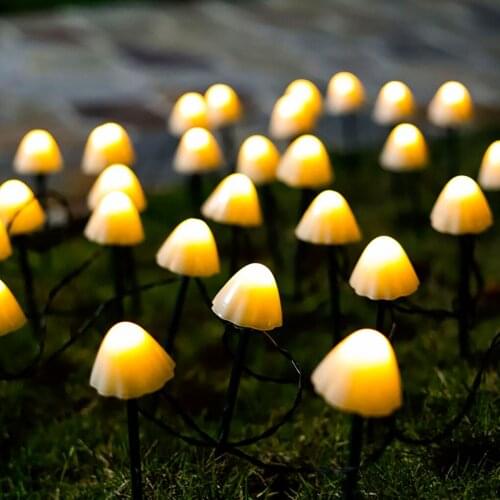 LED Solar String Light Garden Decoration Mushroom Lights IP65 Waterproof Garland Patio Decor Outdoor Solar Lights Fairy Light