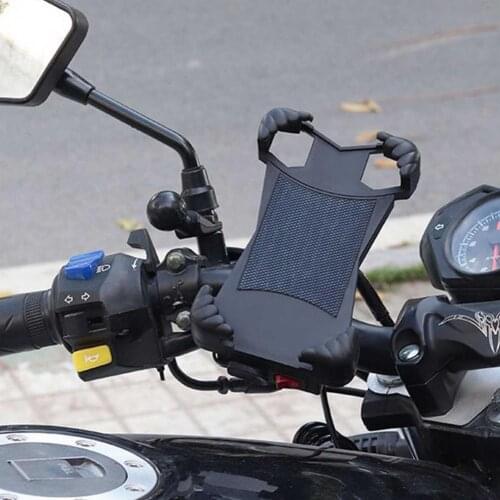 Universal ABS Bicycle Phone Holder Racks Rear view mirror mount 360 degree rotation usb charging 12-90V for Bike Motorcycle