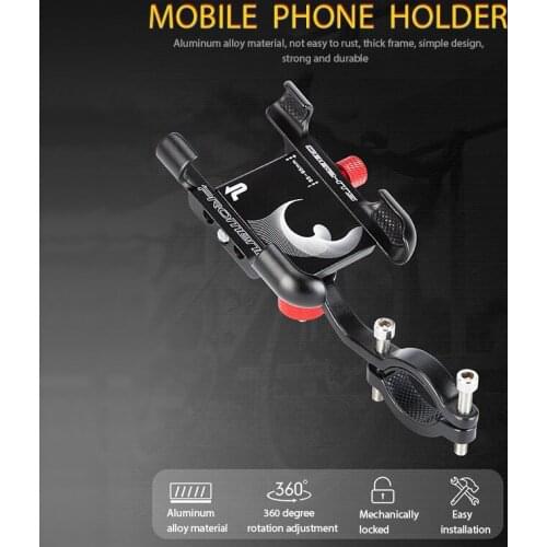 Universal Bicycle Mobile Phone Holder Stand Motorcycle Bike Cycling Handlebar GPS Support Bracket Adjustable Clip