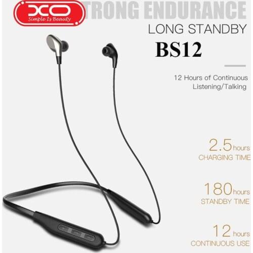 XO-BS12 Bluetooth 5.0 Earphone 5D Sound Wireless Headset Neck-hanging 240mAh large battery Magnetic Attraction for iPhone 11 Sam