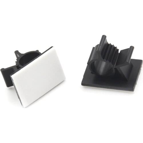 10 Pcs Nylon Wire Adjustable Cable Clips Clamps Black Adhesive Backed 2.5*2*2.2cm