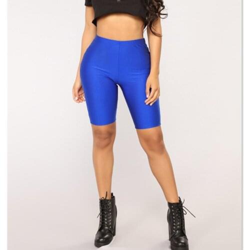 2019 New Brand Cotton Solid Women Girl Sports Fitness Shorts Workout Beach Casual Elastic High Waist Shorts