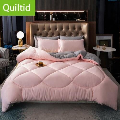 Twin Queen King Size 100% White Superfine Fiber Winter Quilt Comforter Polyester Blanket Filling With Cotton Cover Bedding Fille