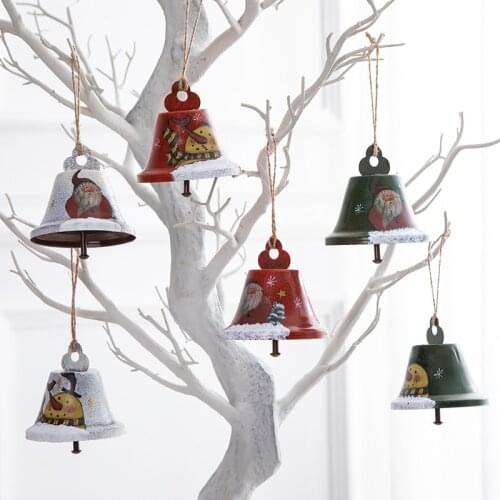 Jingling Bell Christmas Decorative Pendant Creative Christmas Pendant Hemp Rope Doll Snowman Bell Pendant Tree Decoration