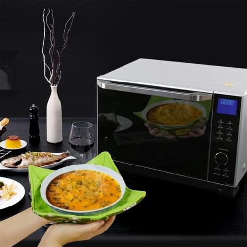 1PC Microwave Oven Heat-resistant Bowl Mat Hot Food Bowl Cover Table Mats & Pads Keep Your Hands Safe Kitchen Tools