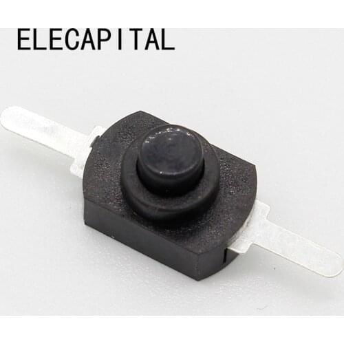 Free shipping 10pcs DC 30V 1A Black On Off Mini Push Button Switch for Electric Torch