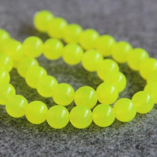2021 New For Necklace&Bracelet 10mm Lemon Malay Chalcedony Beads Loose Beads Round DIY Beads Stone 15inch Fashion Jewelry Making