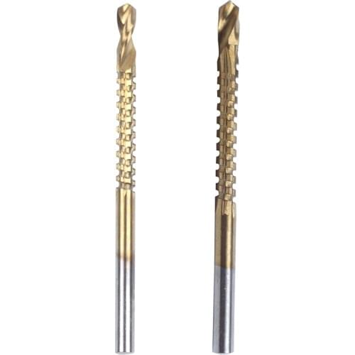 2x Titanium Coated HSS Drill Saw Bit Set Woodworking Wood Tool Drill Bit Size:4mm & 5mm