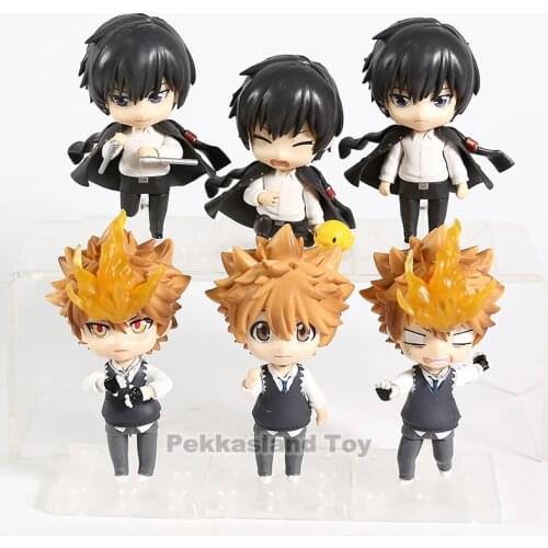 3pcs/set Cartoon Katekyo Hitman Reborn Sawada Tsunayoshi Hibari Kyoya PVC action figure doll model toy
