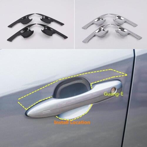 For Toyota Corolla Altis 2019-2020 Car body styling cover trim ABS chrome/Carbon fiber external door bowl stick frame 4pcs