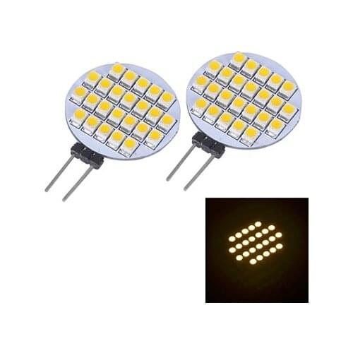 4 X HRSOD G4 W 24 SMD 3528 144 LM Warm White / Cool White Bi-pin Lights DC 12 V