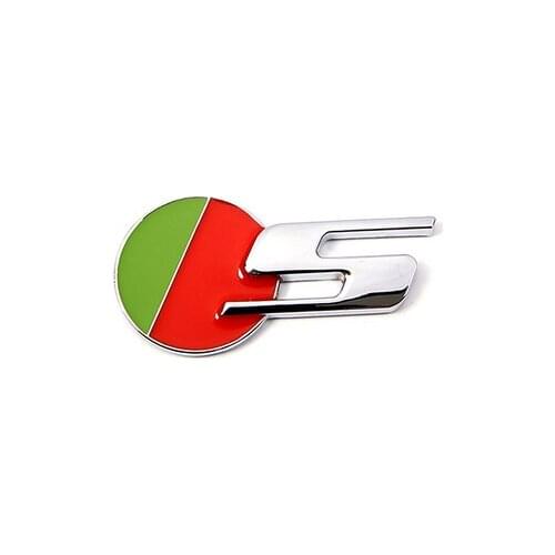 Auto Car Modified S Logo Modified Sports Rear Tail Logo Side Scratches Paste Leaf Plate Tail Car Labeling
