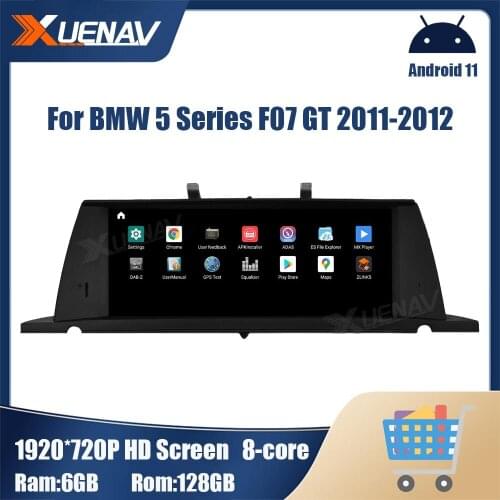 Android 11 Car GPS Navigation Stereo DVD Player For BMW 5 Series F07 GT 2011 2012 Car multimedia player tape recorder