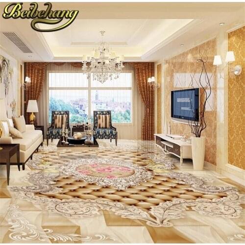 Beibehang Custom European pattern angel rose Floor Mural Wallpaper Toilets Bathroom Bedroom 3D Flooring Self-adhesive wall paper