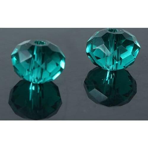 100PCS 8MM Austria Crystal Bead Rondelle Loose Faceted Glass Beads Spacers Beads for Bracelet Jewelry Making