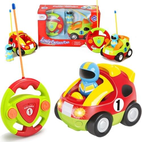 Children Mini RC Cars Remote Control Electric Car Toys for Baby Boy Toddlers Kids Music Lights Cartoon Race Educational Toy