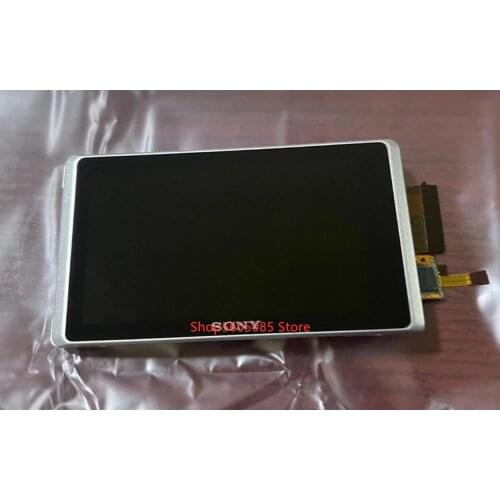 For Sony A6400 ILCE-6400 LCD Display Screen with Cover Frame Shell And Hinge Flex Cable Silver NEW Original