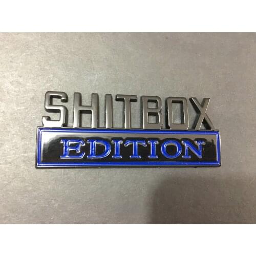 Glossy 10pcs shitbox edition emblem Badges free shipping