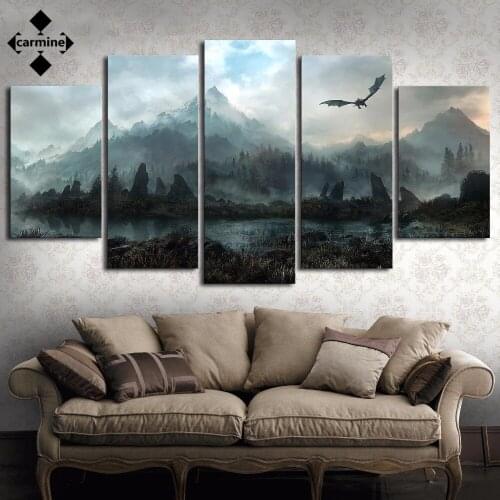 Misty Mountain Scenery Poster and Print Hd Canvas Painting Beautiful Landscape Wall Art Picture for Home Living Room Decoration